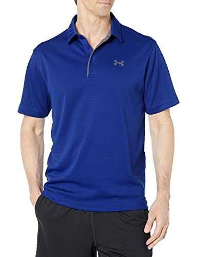 Under Armour Herren Tech atmungsaktives Poloshirt Komfortables und kurzärmliges Sportshirt mit Loser Passform, Blau (Royal (400)), XL EU von Under Armour