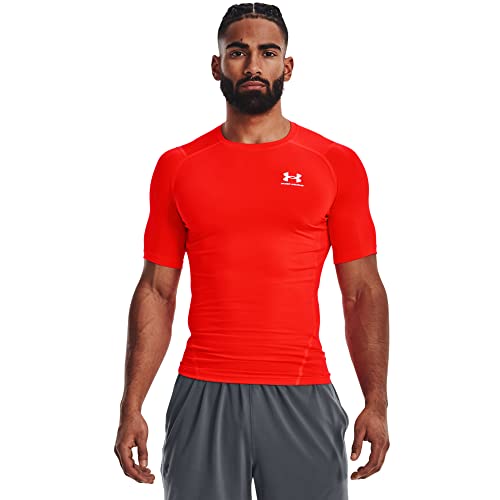 Under Armour Funktionsshirt, schnelltrocknendes T-Shirt mit Kompressionspassform, 1361518, Red / White, 3XL von Under Armour