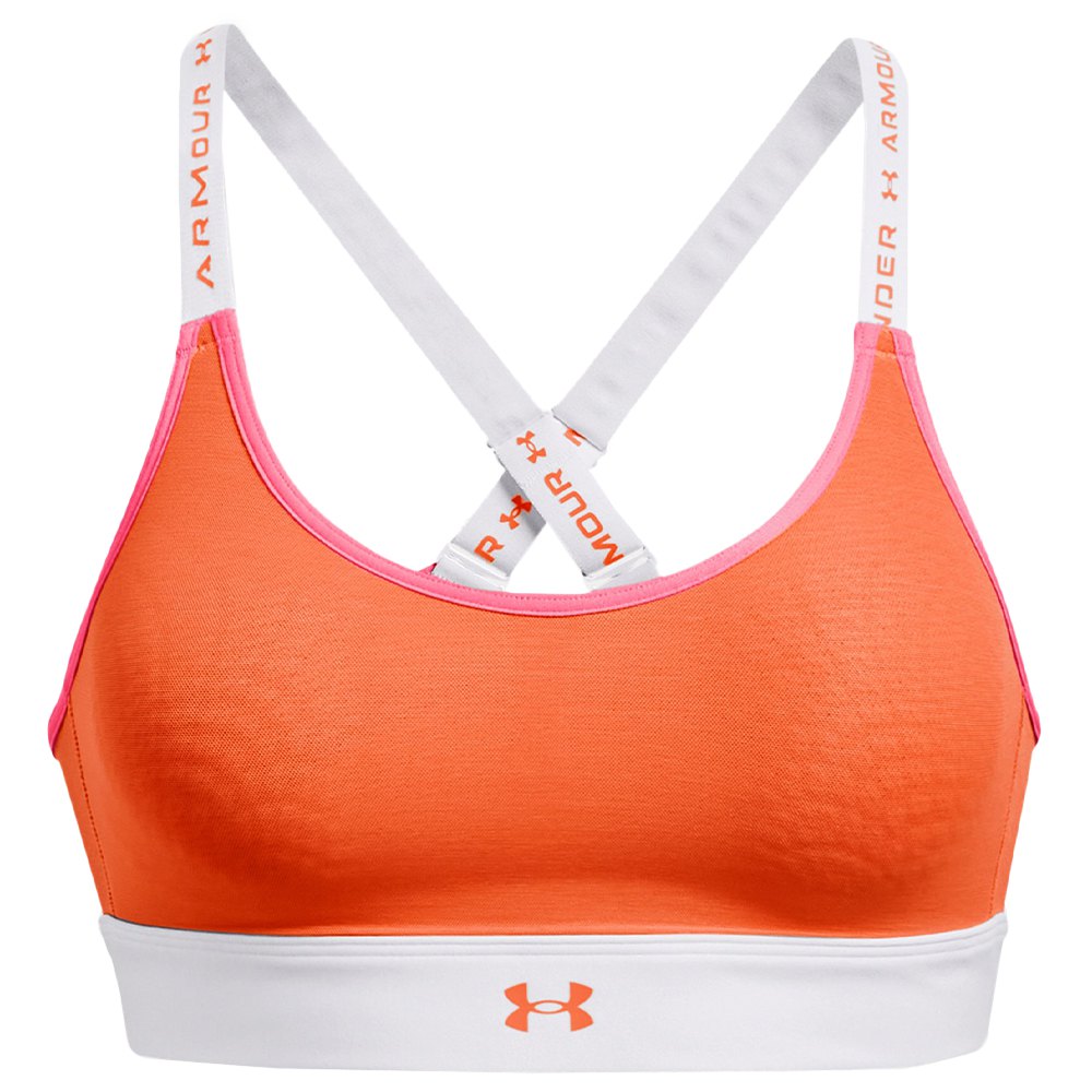 Under Armour Infinity Mid Run Sports Top Medium Support Orange XS Frau von Under Armour