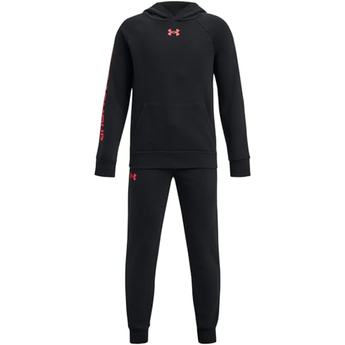 Under Armour Jungen Ua Rival Fleece-Anzug Trainingsanzug, Schwarz/Beta, XS von Under Armour