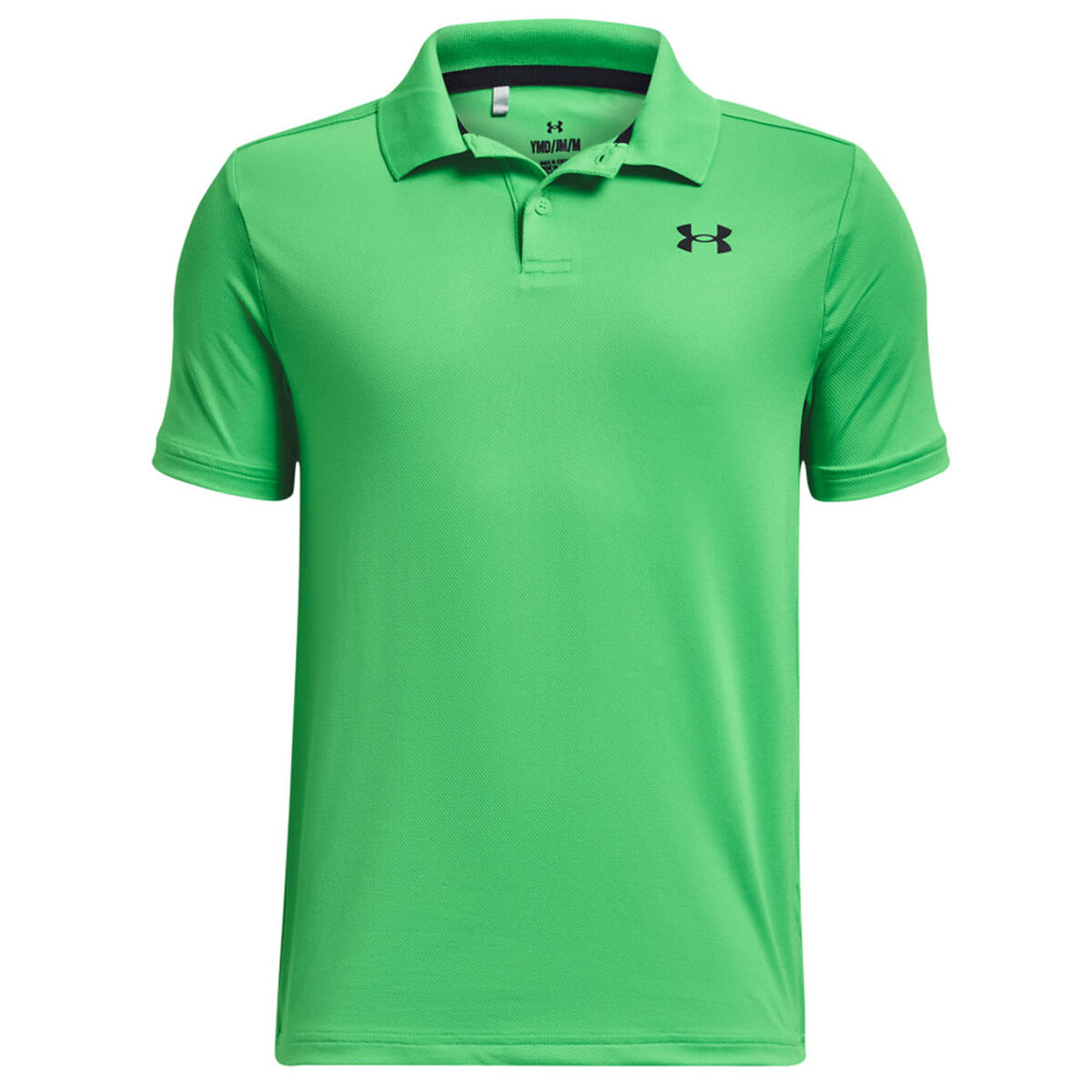 Under Armour Junior Performance Golf Polo Shirt, Unisex, Green screen/midnight navy, 11-12 years | American Golf von Under Armour