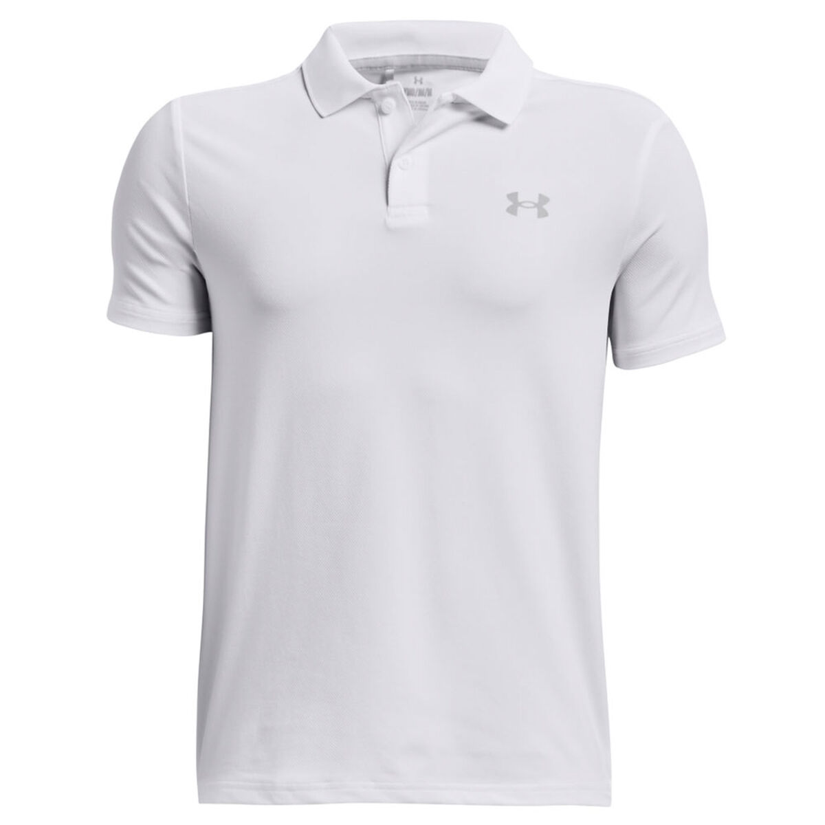 Under Armour Junior Performance Golf Polo Shirt, Unisex, White/pitch gray, 11-12 years | American Golf von Under Armour