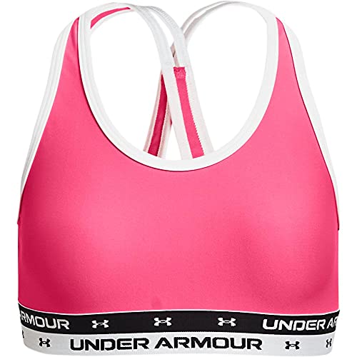 Under Armour Girl's Crossback Solid Sport Bras, Red, Large von Under Armour