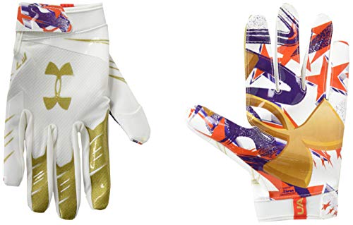 Under Armour Men's F7 Novelty Football Gloves , White (104)/Metallic Faded Gold , XX-Large von Under Armour