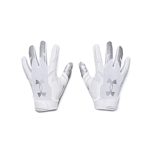Under Armour Men's F8 Football Gloves , White (100)/Metallic Silver , Medium von Under Armour