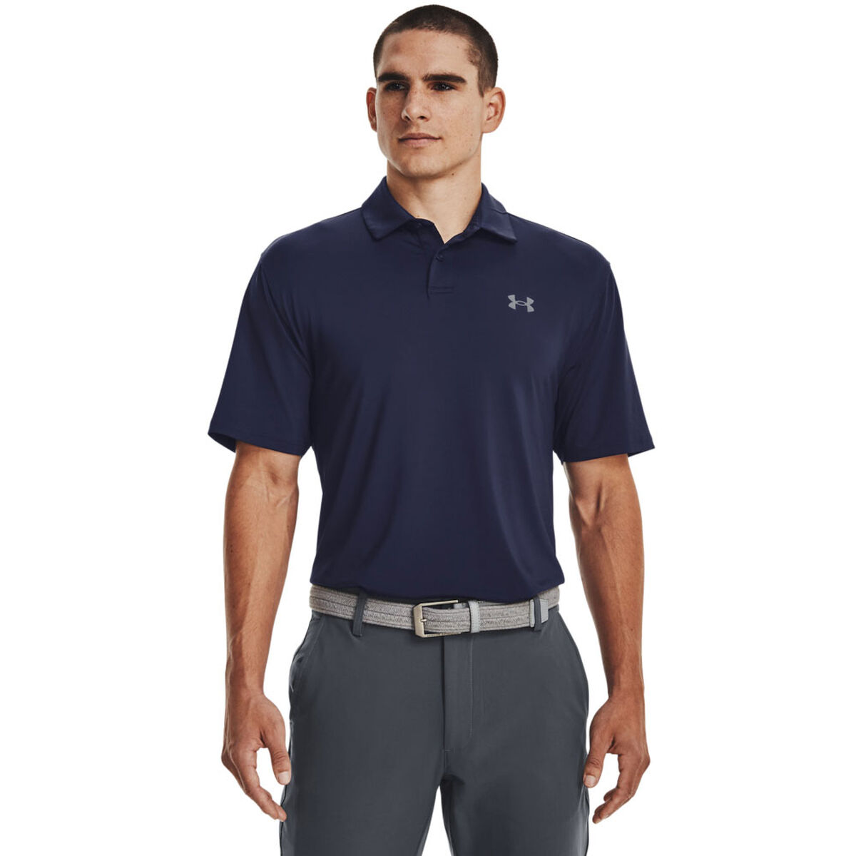 Under Armour Men's Navy Blue Textured T2G Golf Polo Shirt, Size: XL | American Golf von Under Armour