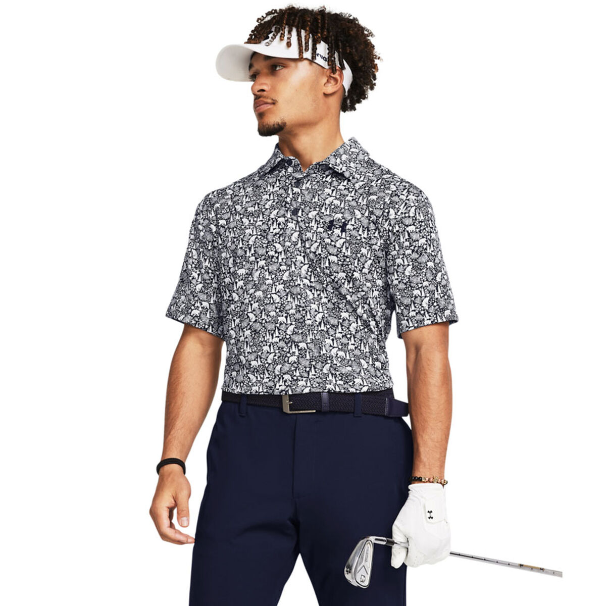 Under Armour Men's Playoff 3.0 Bear Botanic Printed Golf Polo Shirt, Mens, Midnight navy, Xxl | American Golf von Under Armour