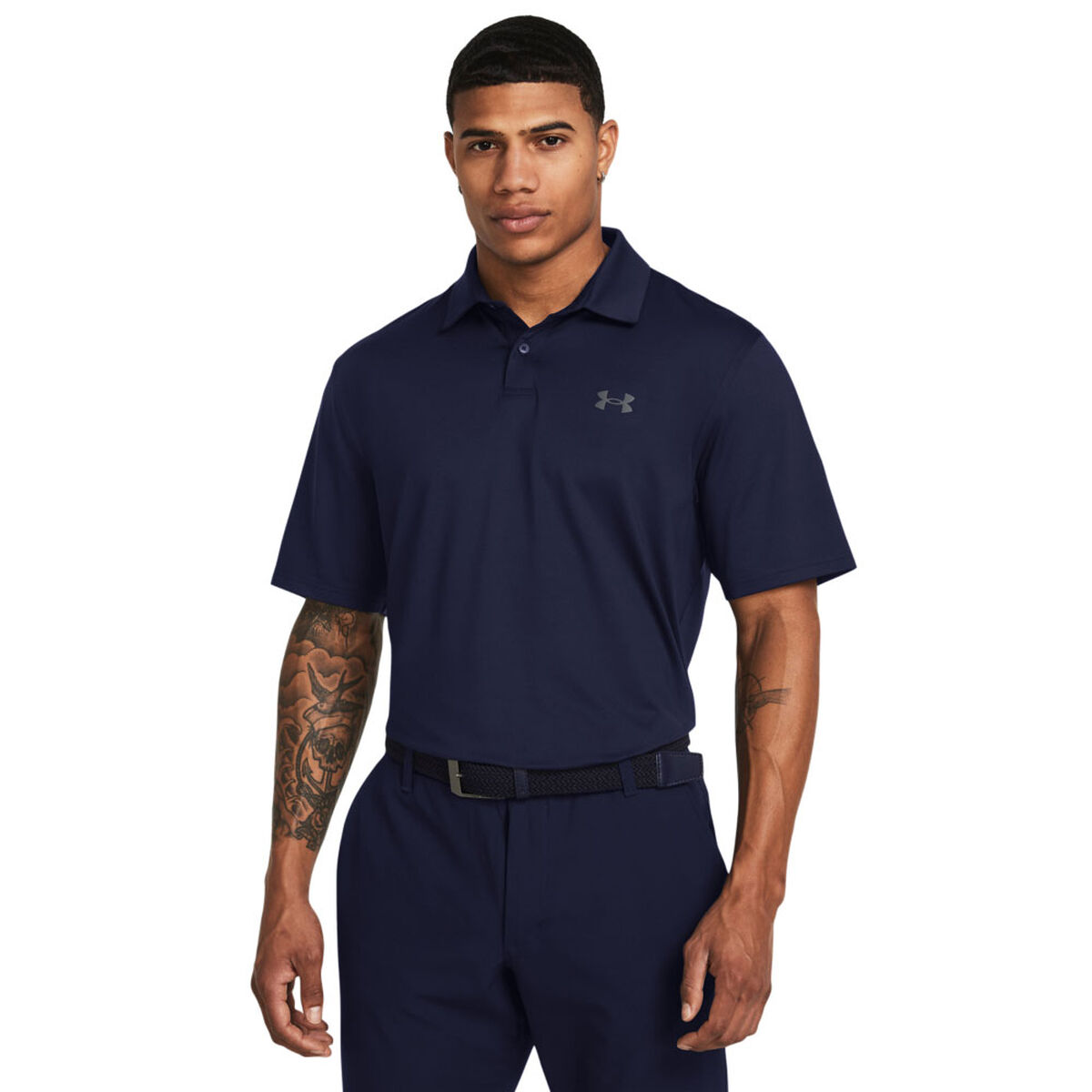 Under Armour Men's T2G Golf Polo Shirt, Mens, Navy blue, Large | American Golf von Under Armour