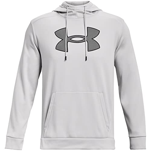 Under Armour Mens Fleece Tops Men's Armour Fleece Big Logo Hoodie, Halo Gray, 1373352-014, LG, L von Under Armour