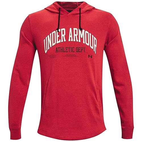 Under Armour Mens Fleece Tops Men's Ua Rival Terry Athletic Department Hoodie, Red, 1370354-600, MD von Under Armour