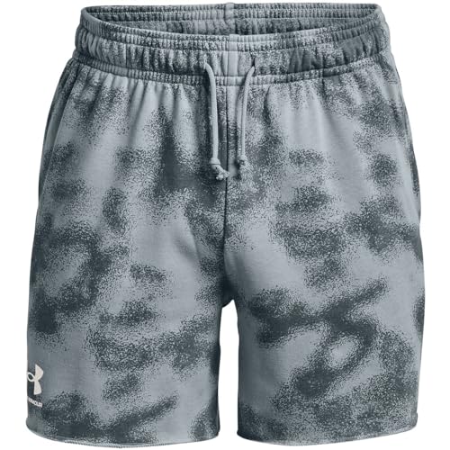 Under Armour Mens Shorts Ua Rival Terry 6In Short, Harbor Blue, 1377578-465, MD von Under Armour
