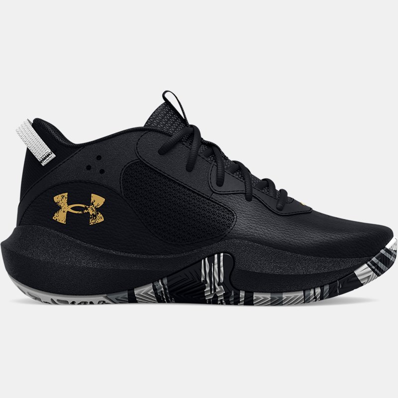 Pre-School Under Armour Lockdown 6 Basketballschuhe Schwarz / Schwarz / Metallisch Gold 28.5 von Under Armour