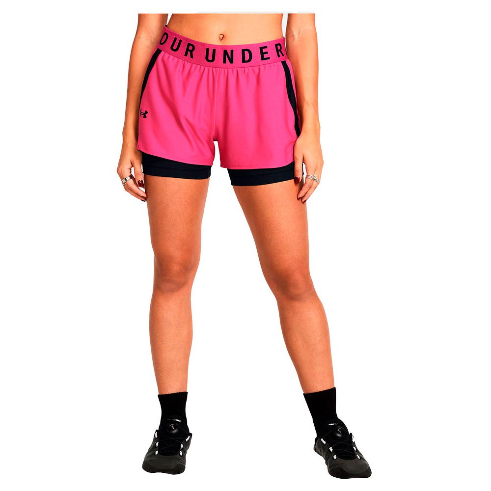 Under Armour Play Up 2-in-1 Shorts Rosa L Frau von Under Armour