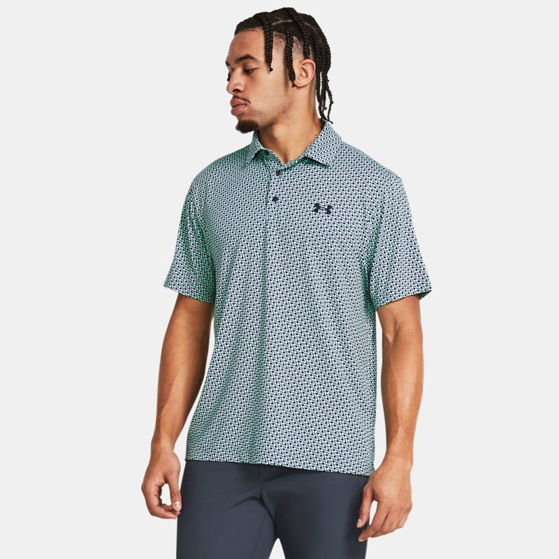 Under Armour Playoff 3.0 Poloshirt mit Aufdruck für Herren Starlight / Midnight Blaue Marine L von Under Armour