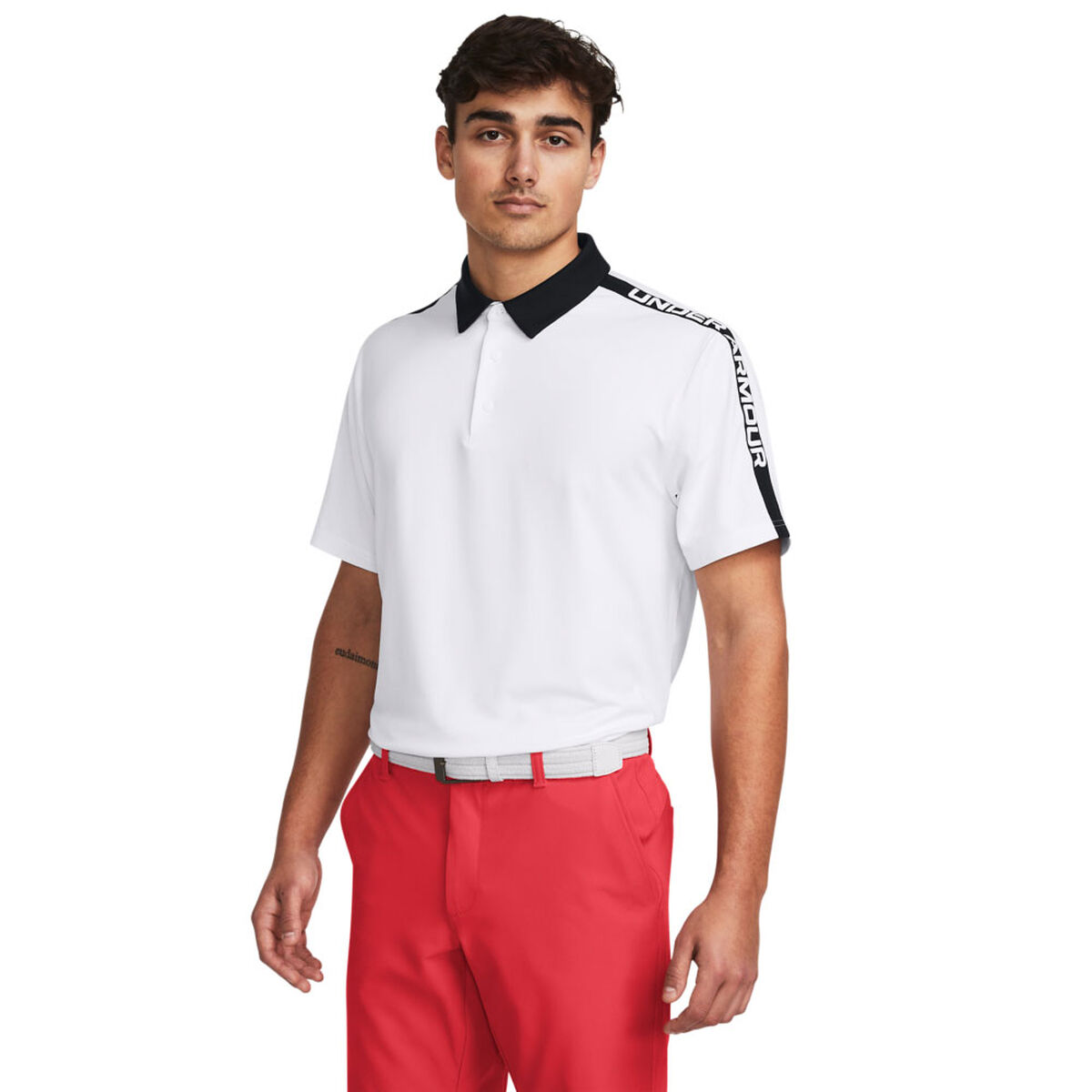 Under Armour Men's Playoff 3.0 Striker Golf Polo Shirt, Mens, White, Large | American Golf von Under Armour
