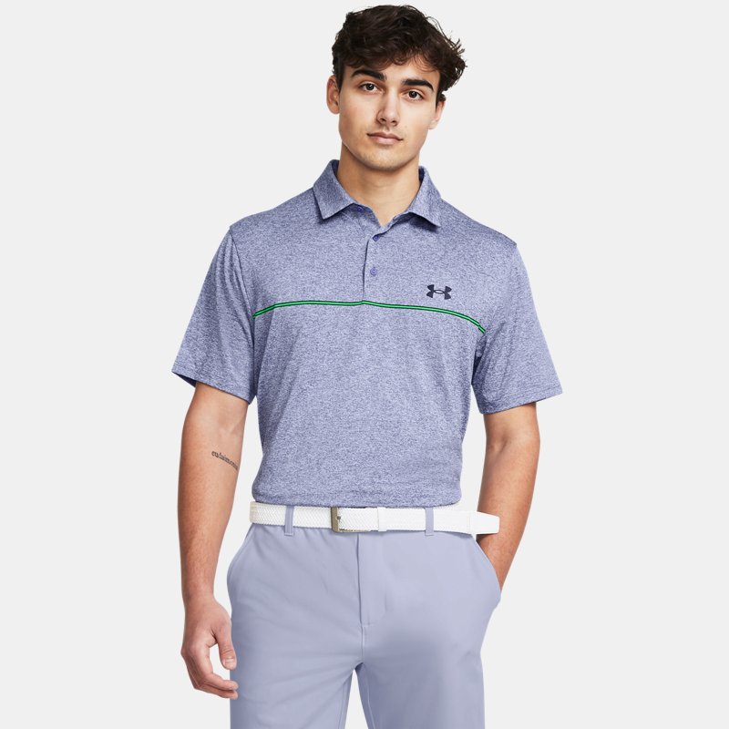 Under Armour Playoff 3.0 Stripe Poloshirt für Herren Celeste / Vapor Grün / Starlight XXL von Under Armour