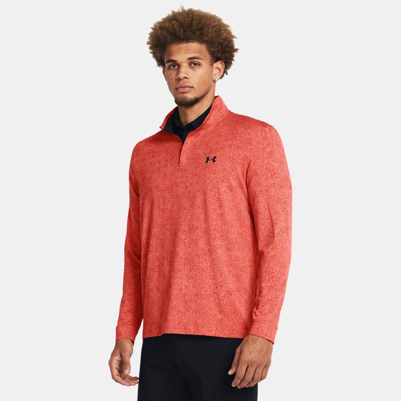 Under Armour Playoff mit ¼-Zip und Aufdruck für Herren Coho / Rot Solstice / Schwarz XL von Under Armour