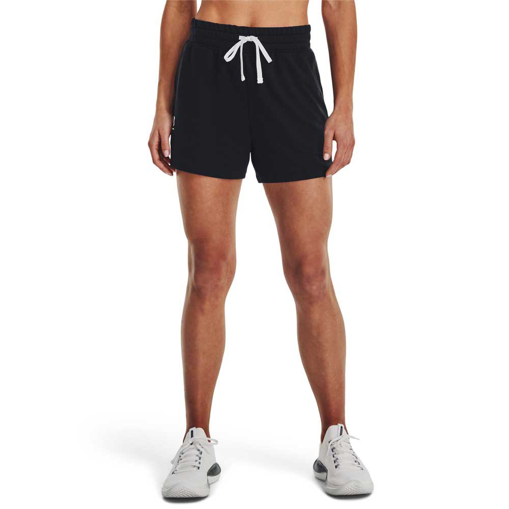 Under Armour Rival Terry Shorts Schwarz S Frau von Under Armour