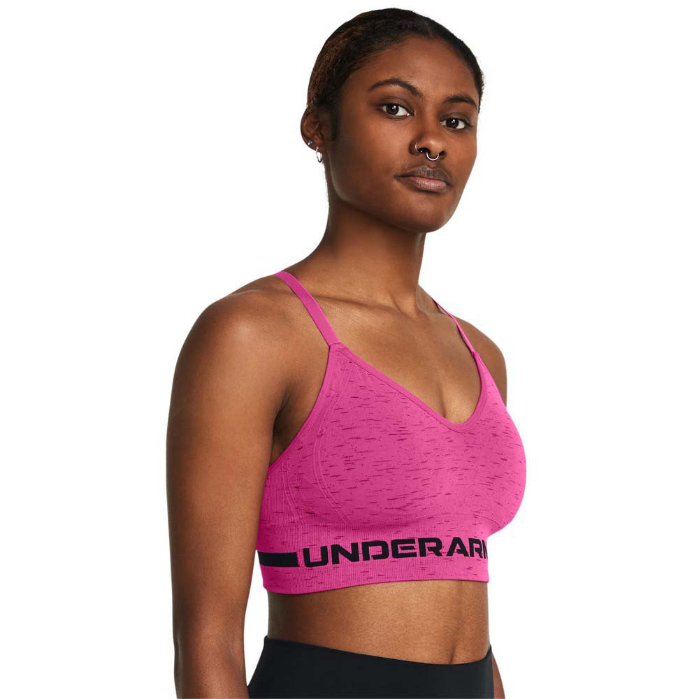 Under Armour Seamless Long Heather Sports Top Low Support Seamless Rosa M Frau von Under Armour