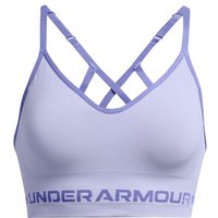 Under Armour Seamless Low Long Sport-BH Damen in lila, Größe: L von Under Armour