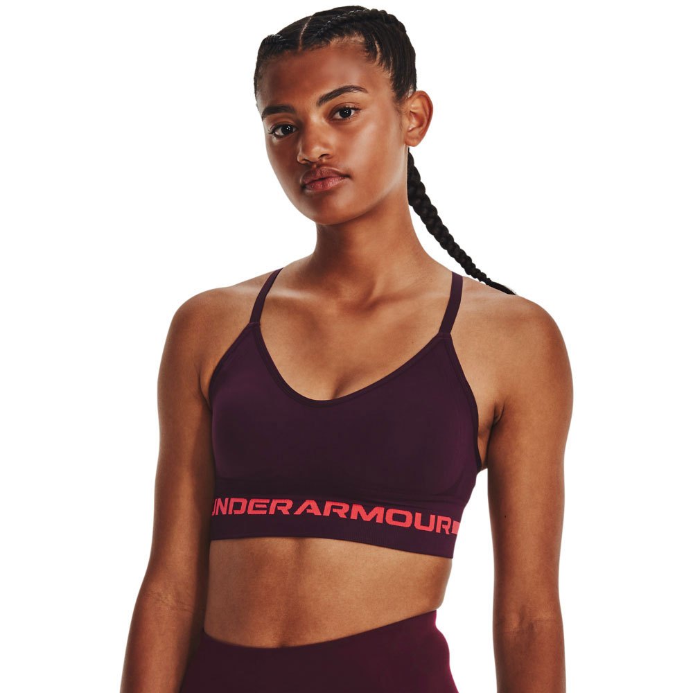Under Armour Sports Top Low Support Seamless Rot XS Frau von Under Armour