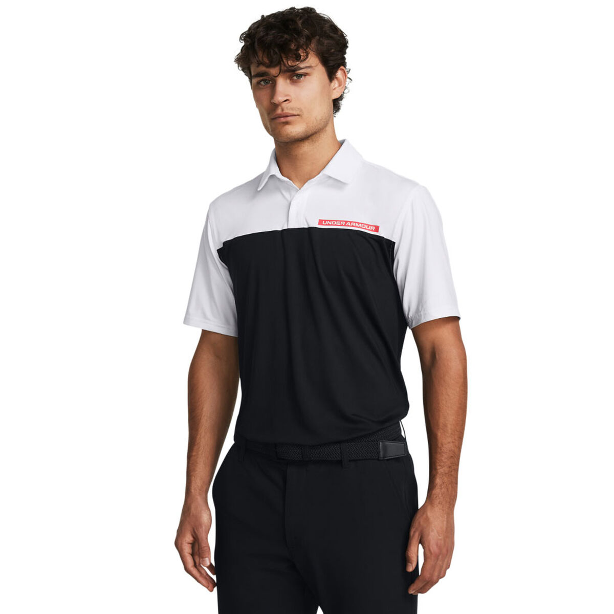 Under Armour Men's T2G Colour Block Golf Polo Shirt, Mens, Black/white/solstice, Medium | American Golf von Under Armour