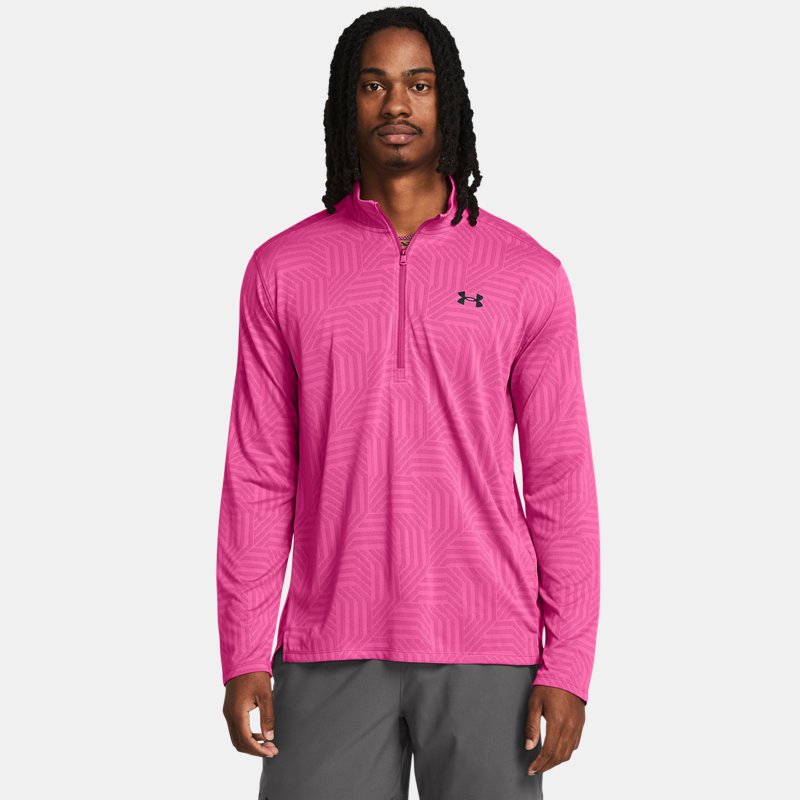 Under Armour Tech™ Vent Geotessa mit ½-Zip für Herren Astro Rosa / Schwarz L von Under Armour