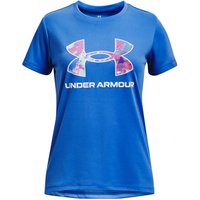 Under Armour Tech Print Big Logo T-Shirt Mädchen in blau, Größe: S von Under Armour