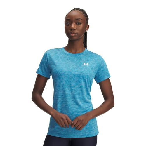 Under Armour Damen Tech SSC- Twist T-Shirt, Ether Blue/White, L EU von Under Armour