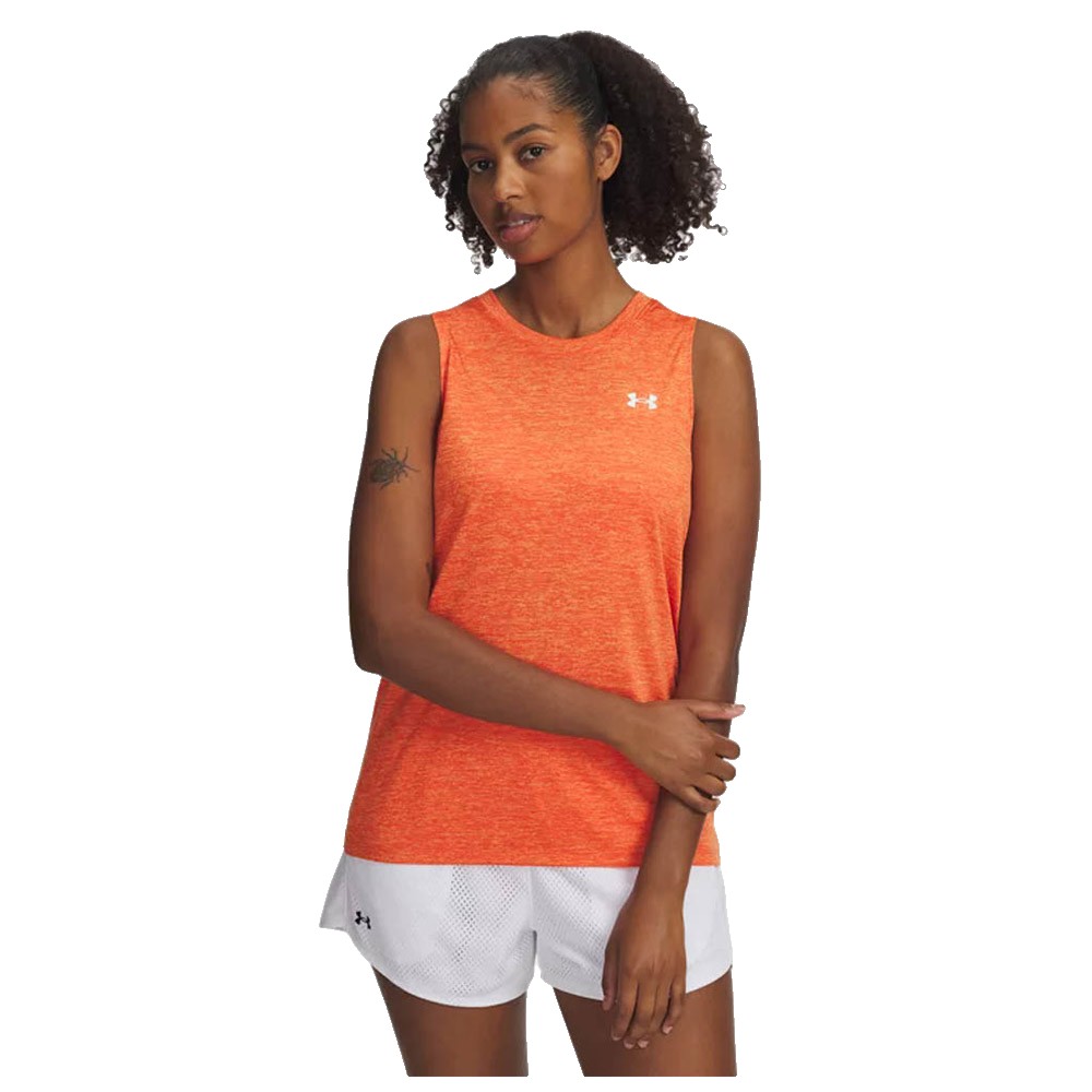 Under Armour Tech Twist Sleeveless T-shirt Orange L Frau von Under Armour