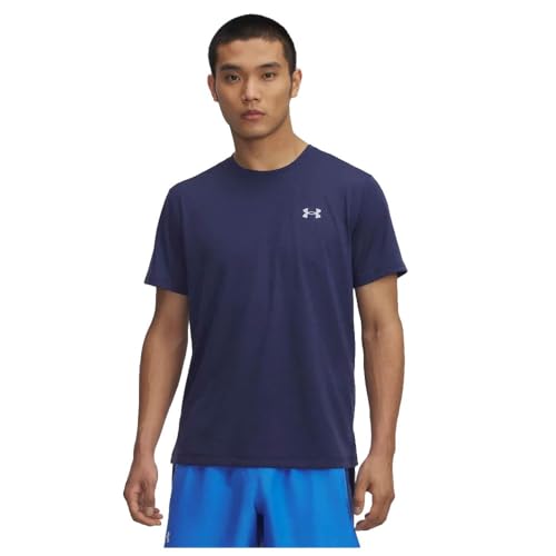 Under Armour Herren Streaker T-Shirt, Washed Navy/Reflektierend, 3XL EU von Under Armour