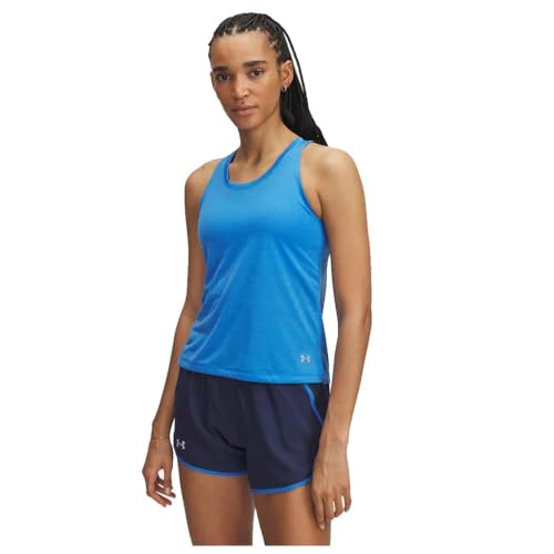 Under Armour UA Launch Singlet - Blue Atlantis/Reflective - SM, Blue Atlantis/Reflektierend, S von Under Armour