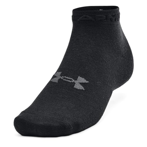 Under Armour Unisex Low Socks Unisex Ua Essential Low Cut Socks 3-Pack, Black, 1365745-001, XL von Under Armour