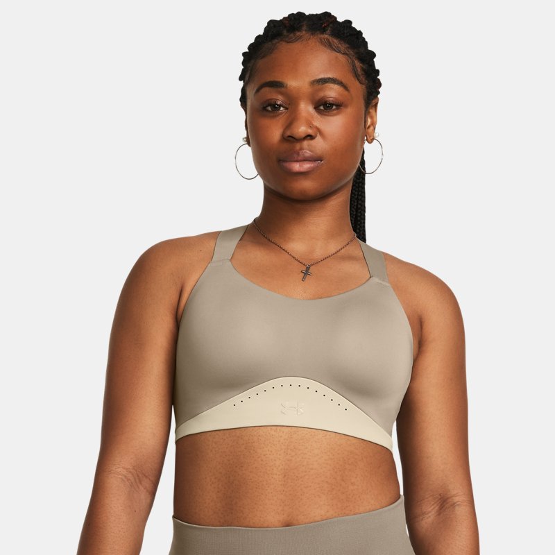 Under Armour Uplift High Sport-BH für Damen Timberwolf Taupe / Khaki Base / Khaki Base 34A von Under Armour