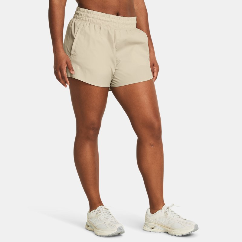 Under Armour Vanish 3“ Crinkle-Shorts für Damen Khaki Base / Khaki Base M von Under Armour