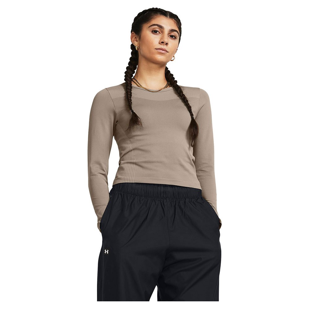 Under Armour Vanish Elite Seamless Long Sleeve T-shirt Beige L Frau von Under Armour