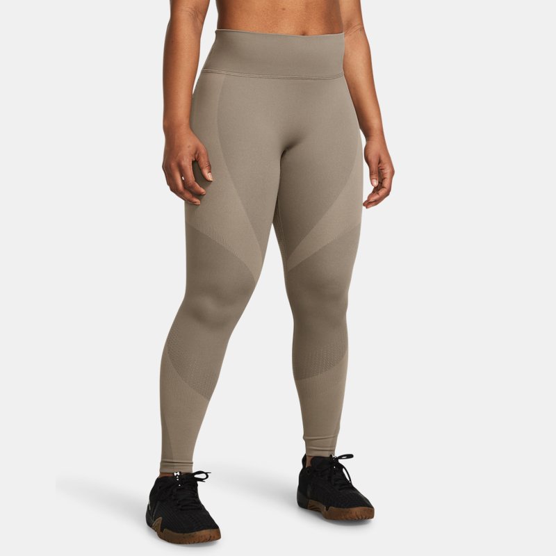 Under Armour Vanish Elite Seamless knöchellange Leggings für Damen Taupe Dusk / Iridescent XL von Under Armour