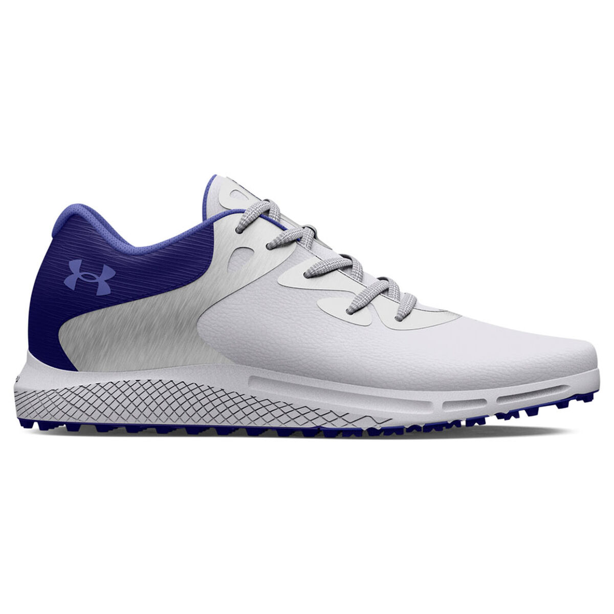 Under Armour Womens Charged Breathe 2 Spikeless Golf Shoes, Female, White/silver/blue, 3.5 | American Golf von Under Armour