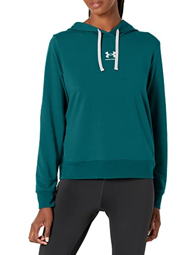 Under Armour Womens Long-Sleeves Women's Ua Rival Terry Hoodie, Tourmaline Teal, 1369855-716, LG von Under Armour