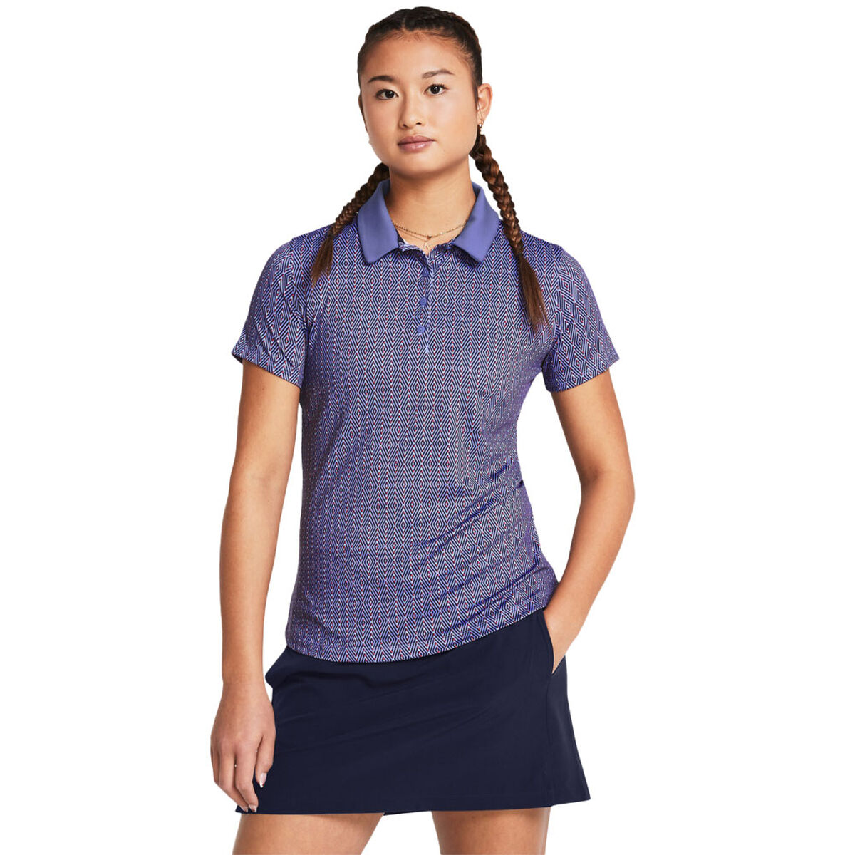 Under Armour Womens Playoff Ace Golf Polo Shirt, Female, Celeste/starlight/midnight nvy, Large | American Golf von Under Armour