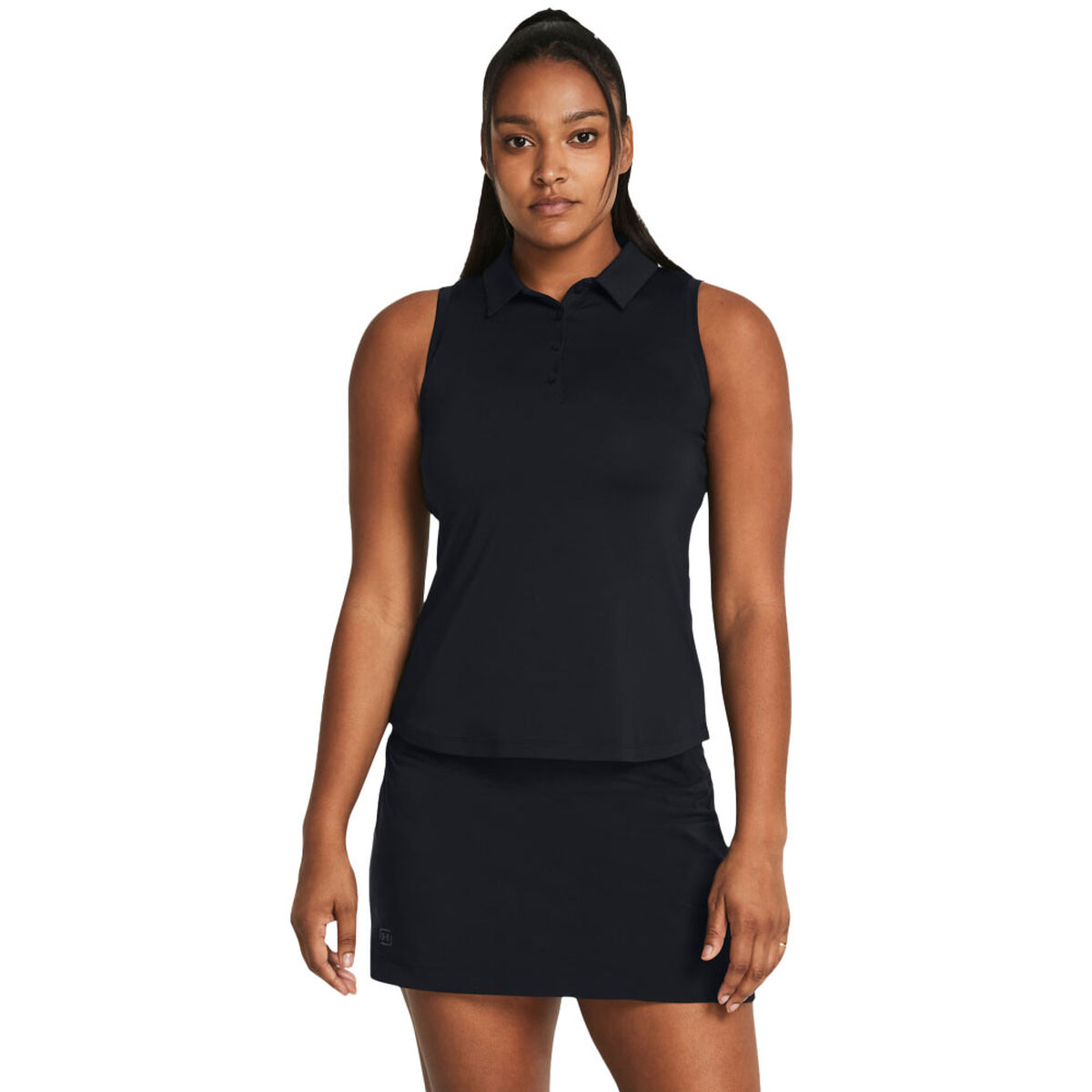 Under Armour Womens Playoff Sleeveless Golf Polo Shirt, Female, Black/halo gray, Medium | American Golf von Under Armour