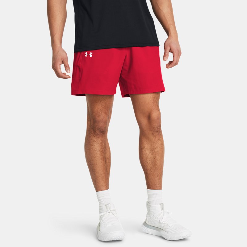 Under Armour Zone Gewebte Shorts für Herren Rot / Weiß / Weiß XL von Under Armour