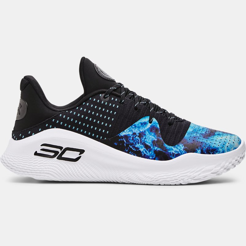 Unisex Curry 4 Low FloTro DW Basketballschuhe Schwarz / Sky Blau / Schwarz 47 von Under Armour