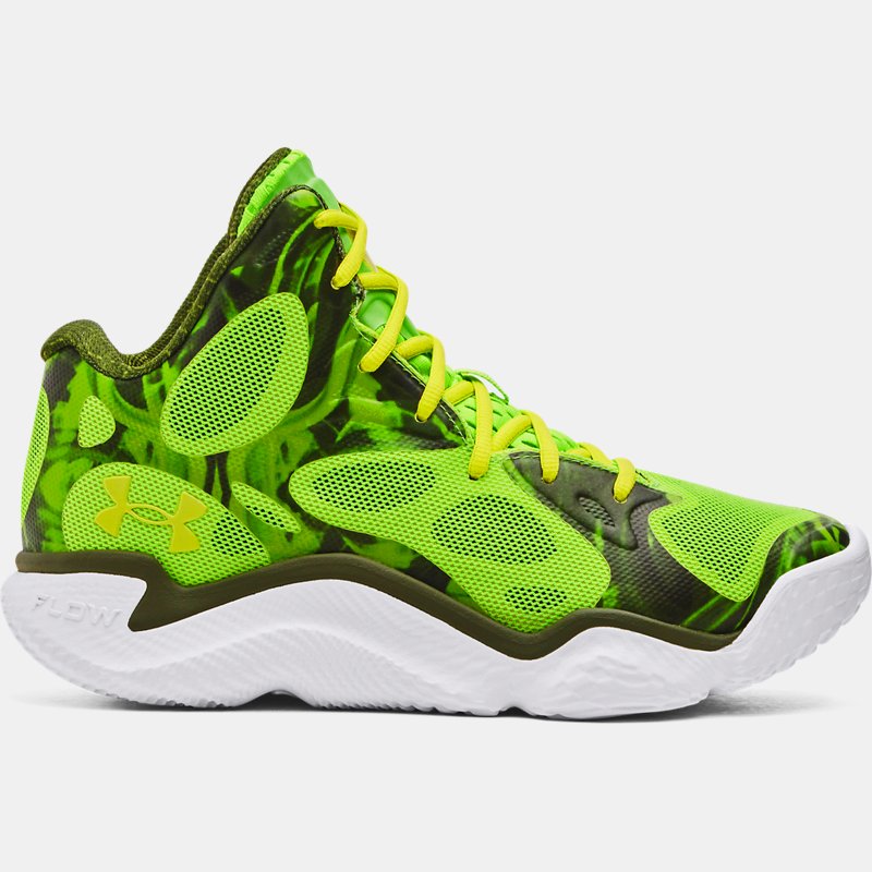 Unisex Curry Spawn FloTro Basketballschuhe Hyper Grün / Rough / Flash Light 47 von Under Armour