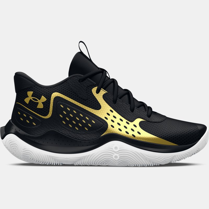 Unisex Under Armour Jet '23 Basketballschuhe Schwarz / Metallisch Gold / Metallisch Gold 43 von Under Armour