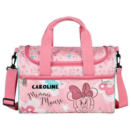 Kleine Sporttasche Minnie Mouse Kinder - Personalisiert mit Name - Disney Reisetasche Kindertasche Mädchen rosa von Undercover
