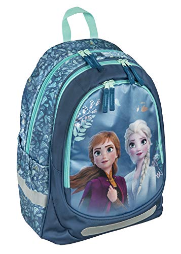 Undercover FRUW7560 - Schulrucksack mit Fronttasche, Disney Frozen, mit 2 Hauptfächern, Front- und Seitentaschen, für Schule, Freizeit und auf Reisen, Reflektoren, ca. 31 x 41 x 15 cm von Undercover