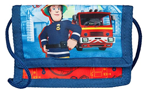 Undercover FSTU7000 - Feuerwehrmann Sam Polyester Geld- und Brustbeutel, mit Klettverschluss, Kordelband, Geldscheinfach und Münzfach, ca. 8 x 13 x 5 cm von Undercover