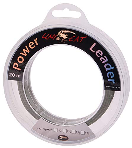 Uni Cat Power Leader 20m - geflochtene Vorfachschnur, Durchmesser/Tragkraft:1.40mm / 156kg von Uni Cat