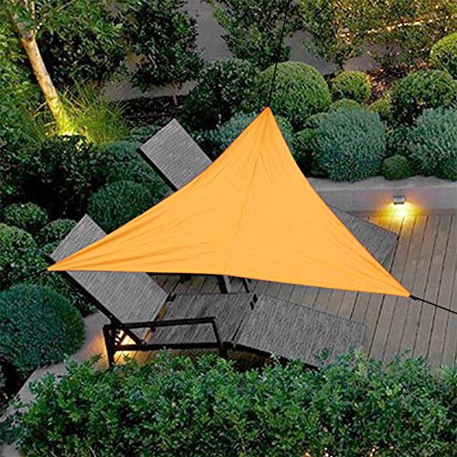 Uni-Wert Sonnensegel Dreieckig 4 x 4 x 4 m Orange PES Polyester UV-Schutz Wasserdicht Sun Segel Sonnenschutz Garten Balkon Terrasse Im Freien von Uni-Wert